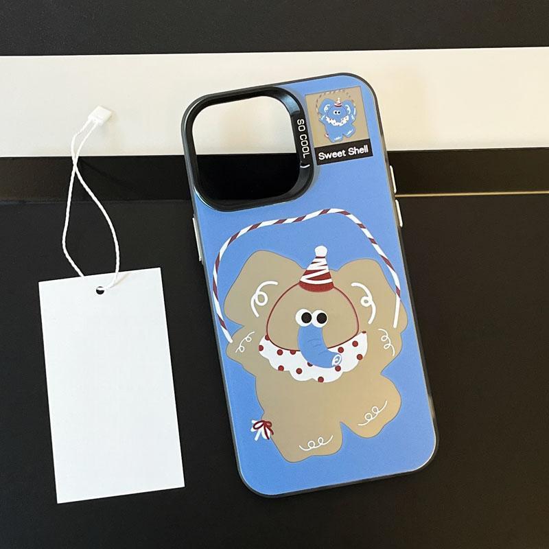 Trendy brand cool animals for iPhone17 mobile phone case 15/16pro colored silver IMD14 personality 12 men 13 women x