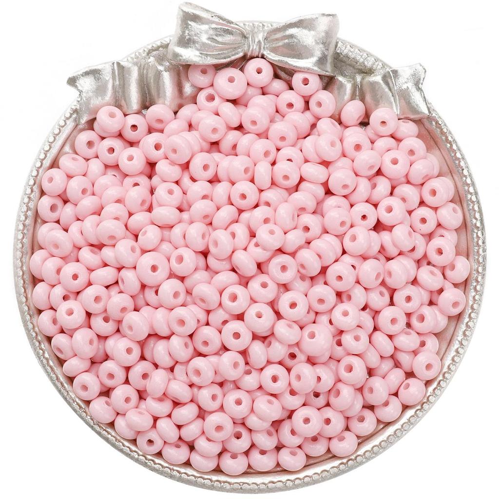 60pcs Bottled Glass Beads Charm Oil Painting Abacus Czech Beads Seed Spacer Beads For Jewelry Making Accessories