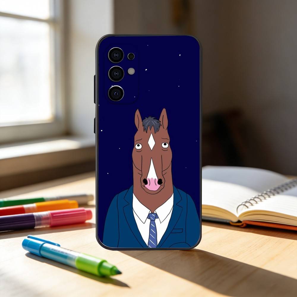 B-Bo-Jack-Horse-man Phone Case For Samsung S25,S24,S21,S22,S23,S30,Ultra,S20,Plus,Fe,Note,10,9,5G Black Cover