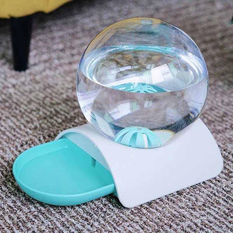 

WTEMPO Автоматический диспенсер для воды для домашних животных, поилка для воды для кошек, диспенсер для воды для собак, раковина для еды, без подключаемого модуля, автоматический чайник для дозаправки воды 2.8L зелёный