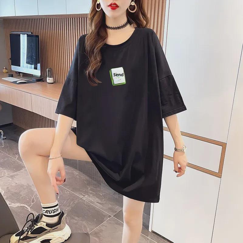 Plus Size Women's 2023 Cartoon Short-Sleeve T-Shirt - Loose Fit Summer Top