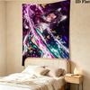 Demon Slayer Wall Tapestry Aesthetic Wall Hanging Printed Fabric Blanket Decorative Tapestries For Bedroom Living Room Home Decor