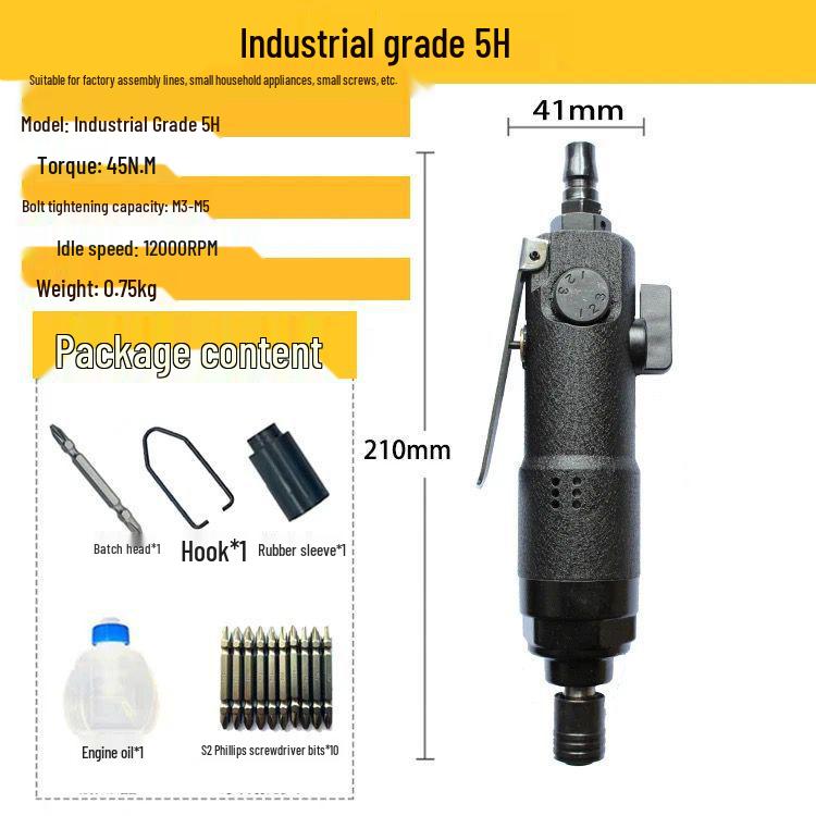 Industrial Pneumatic Screwdriver Air Tool for Woodworking & Decoration
