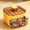 50 Cavity Double Layer Ice Cube Tray with Lid and Bin, Pull-Out Ice Drawer For Refrigerator Household Ice Storage Ice Box