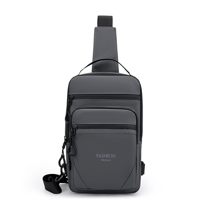 Men's Chest Bag Sports Commuter Shoulder Bag Multifunctional Nylon Large Capacity Outdoor Crossbody Bag