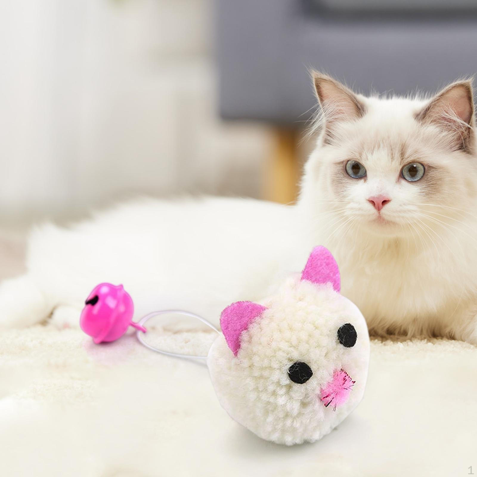 Интерактивная игрушка для кошек, вращающаяся, с наполнителем из кошачьей мяты белый