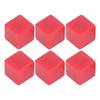 6Pcs Blank Dice Set Right Angle Plastic Hexahedral Cubes Classroom Board Game DIY Math Counting Teaching Party Favor