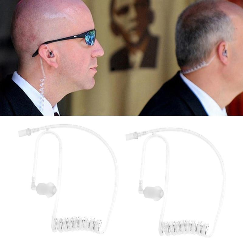 Removable Sound Conveyance Coil Sound Air Tube In-Ear Earplug Clear Detachable for Professional Security Operation