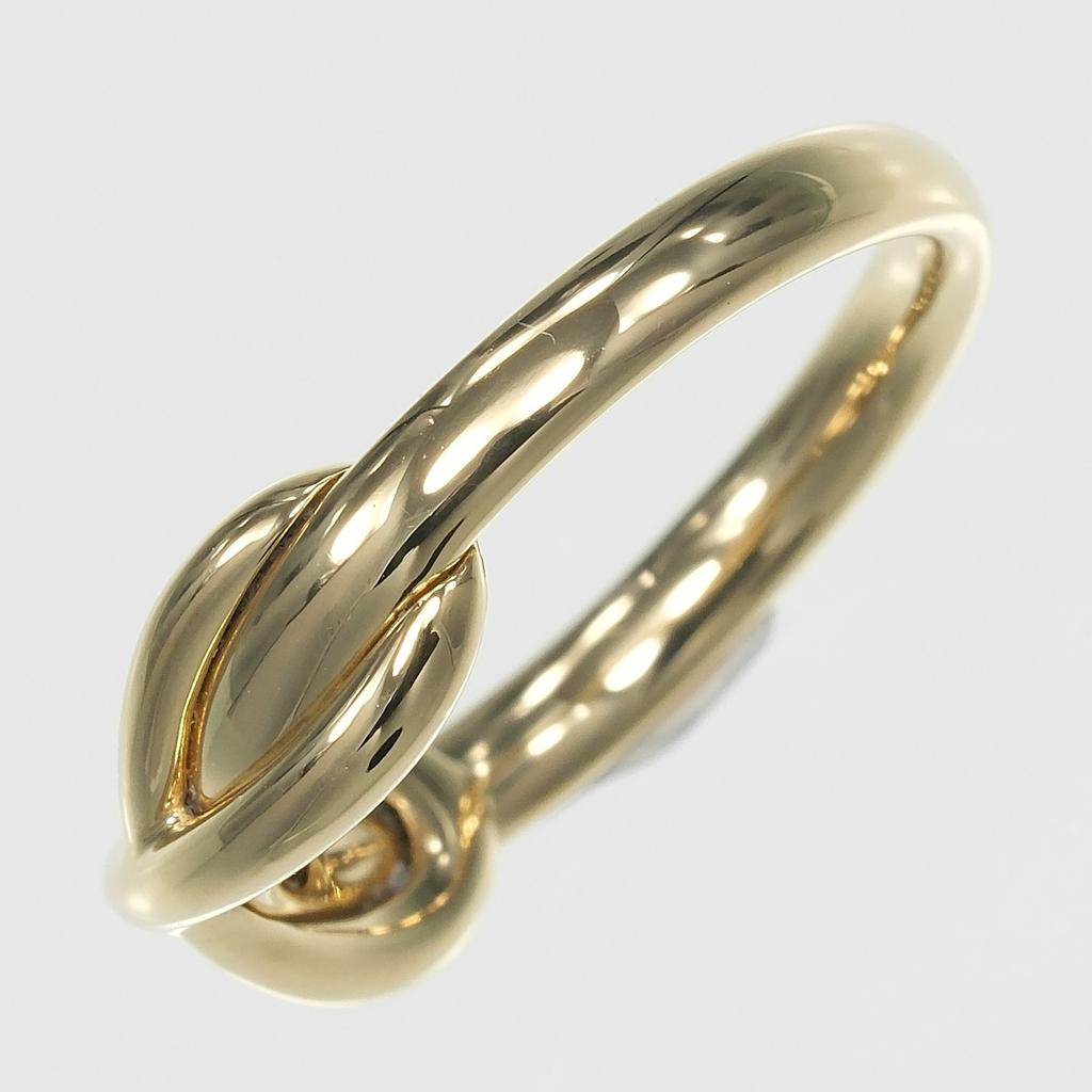 TIFFANY&Co. Infinity Ring K18 yellow gold #4.5(US Size) 4g Women Used
