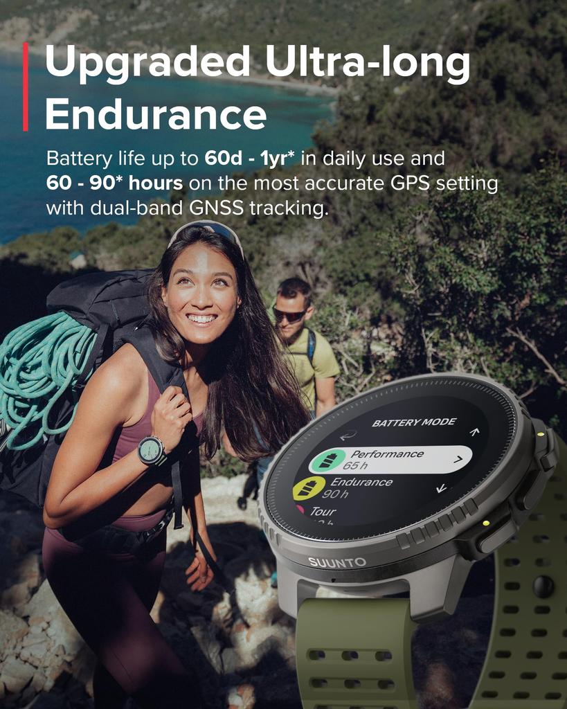 Suunto Vertical Titanium Solar Forest Smartwatch SS050859000 GPS Altimeter Barometer Long Battery Life