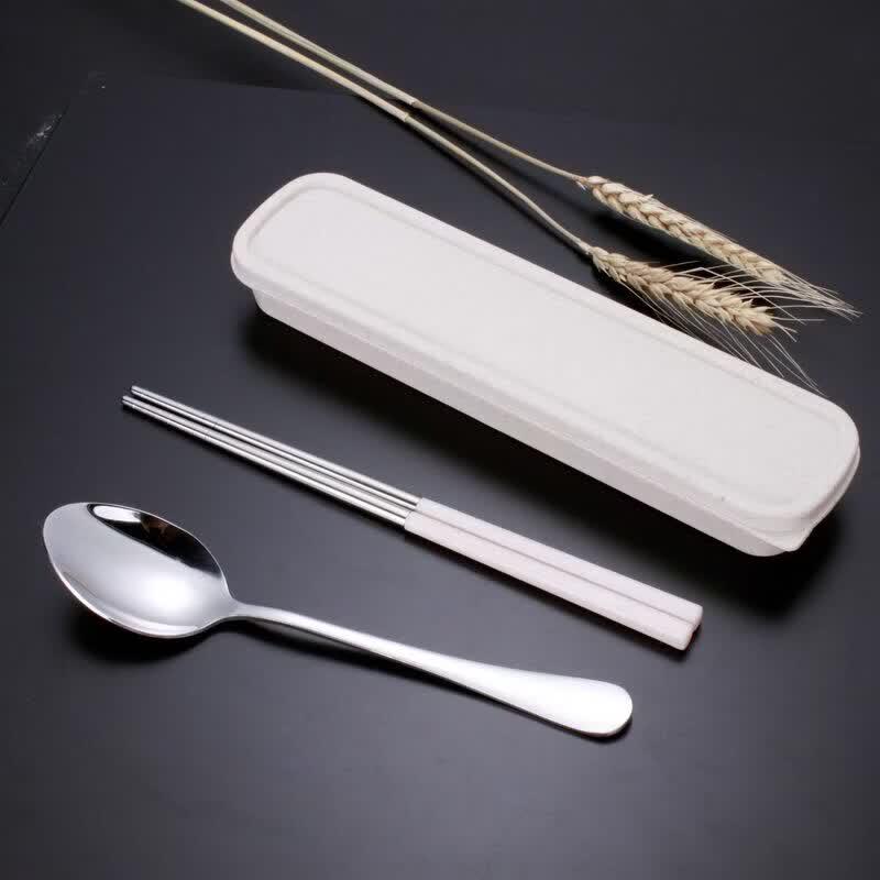 Portable Stainless Steel Chopsticks & Spoon Set