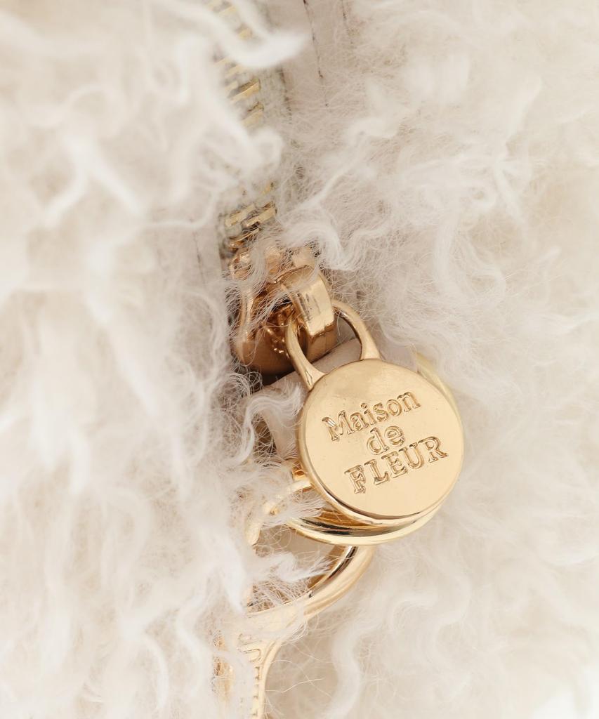 Maison De Fleur Women's Faux Fur Mini Shoulder Bag, Grayish Blue, 8A43F0J8000