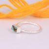Natural Kingman Turquoise Ring, 925 Sterling Silver Texture Band Jewelry for Women, Special Gift for Her, Love, Crush and Girlfriends.