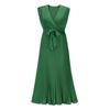 Strand Schlank Sexy Rüschenärmel Chiffon Plissee Einfarbig Kleider