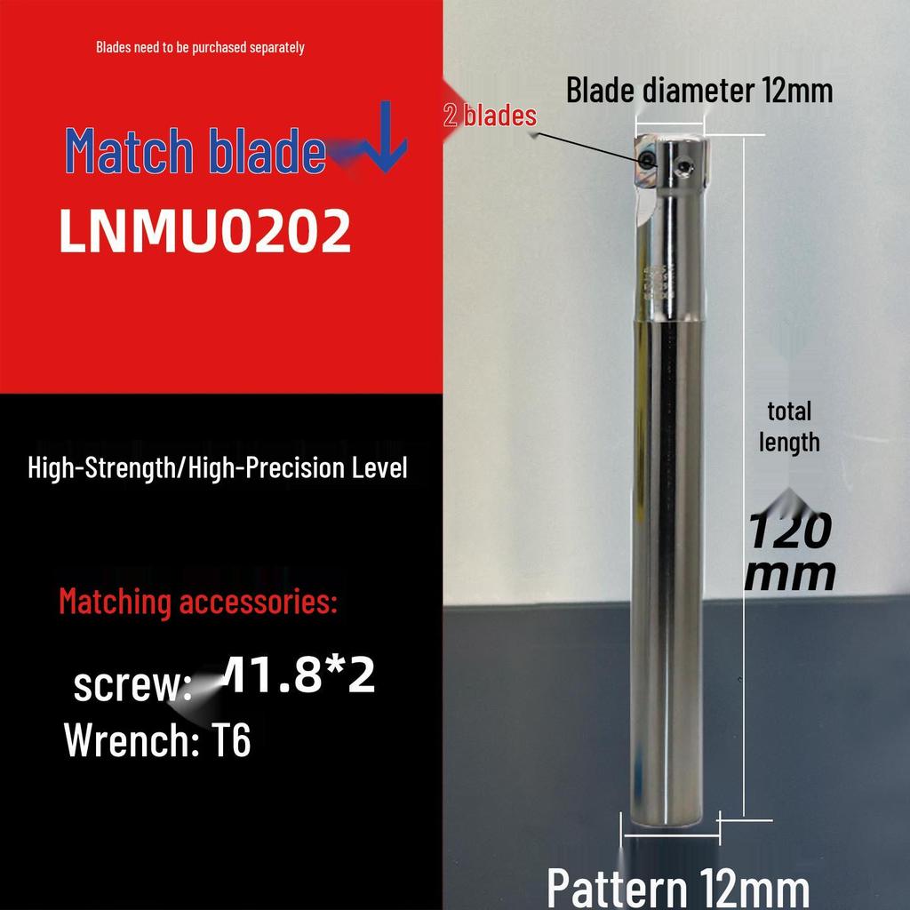 Shock-Resistant Fast Feed Milling Cutter Holder with Double-Sided Exn03R Toshiba lnmu0303 Insert for 4NTE90 Roughing.