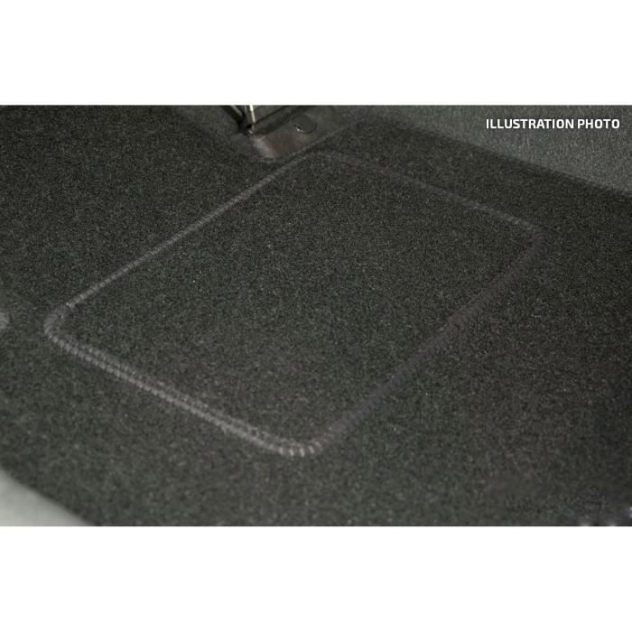 Tapis De Sol Noir Velours - J&amp;J AUTOMOTIVE - Renault Clio 5 - Sur Mesure - Antidérapant - Imperméable