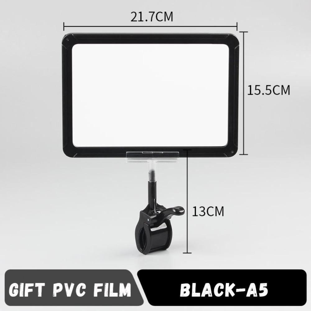 

A4/A5 Кліпса для цінника Пластиковий тримач для етикетки Багатофункціональна POP рамка для постера Супермаркети A5-Black