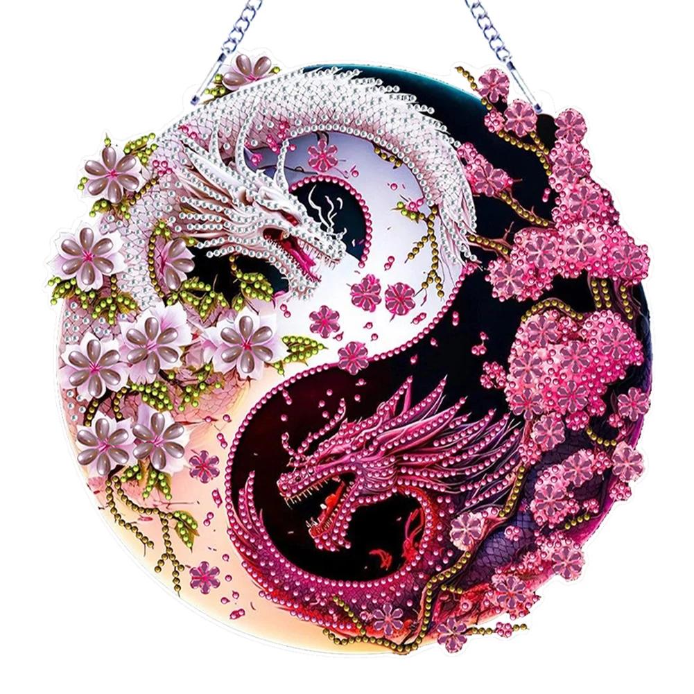 PET Double Sided Special Shaped Cute Animal Rhinestone Diamond Art Window Pendants Diamond Painting Hanging Ornament for Adults