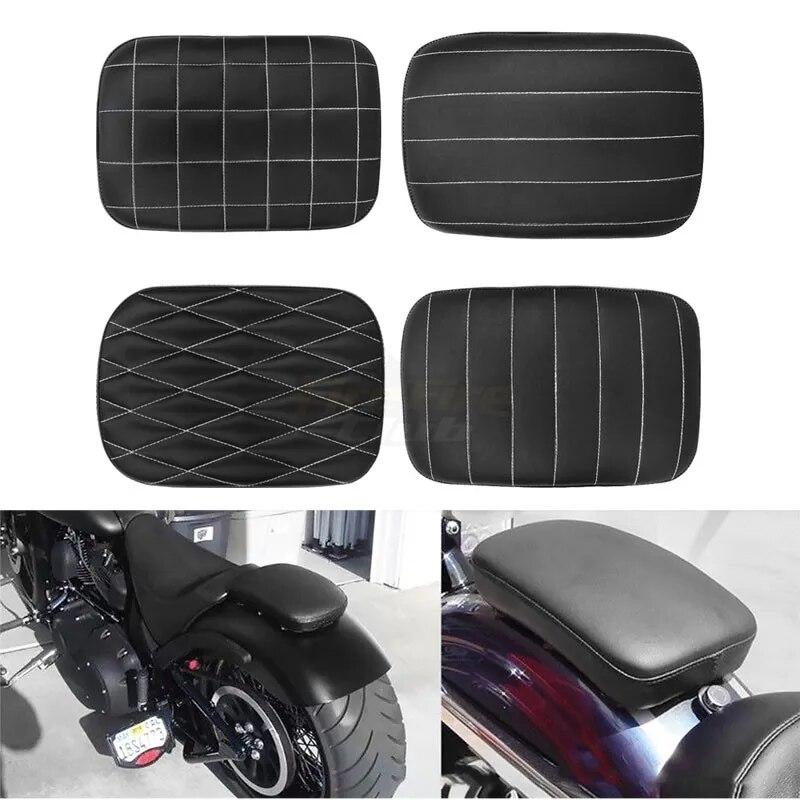 

Черные мотоциклетные 8 присосок, пассажирская подушка, чехлы на сиденья заднего сиденья для Harley Dyna Sportster Touring Cruiser Chopper на заказ