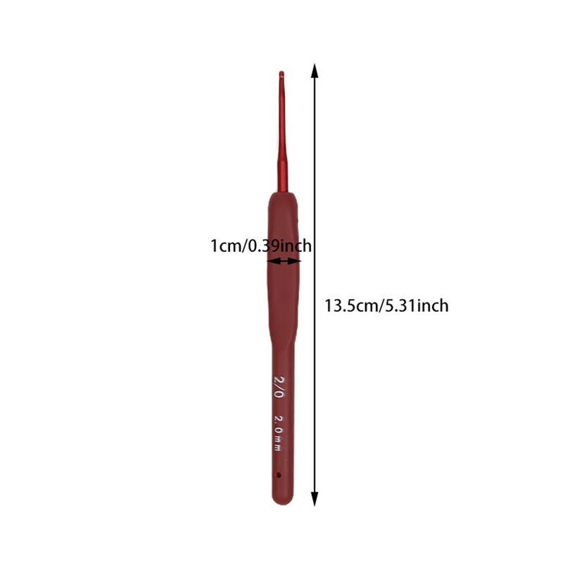 1PC Silicone Ergonomic Crochet Hooks Soft Grip Knitting Needles for Crocheting Sweaters Yarn DIY Craft Projects