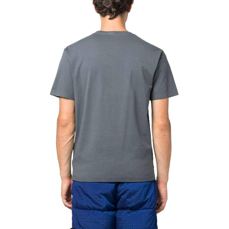 STONE ISLAND Buchstabenprint Rundhals Kurzarm T-Shirt Herren Oberteile Dunkelgrau 79152NS81-V0062