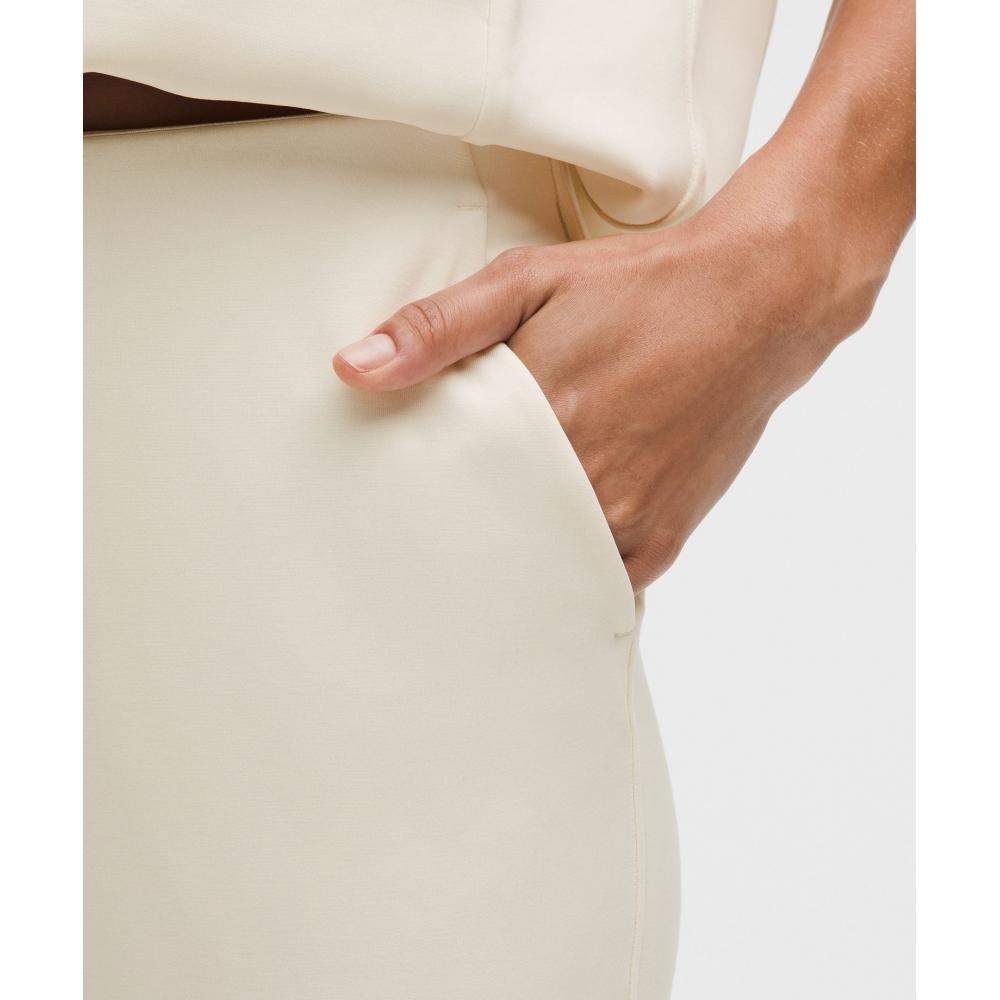 Lululemon Brushed Softstreme Mid Rise Flared Pant  Regular Light Ivory