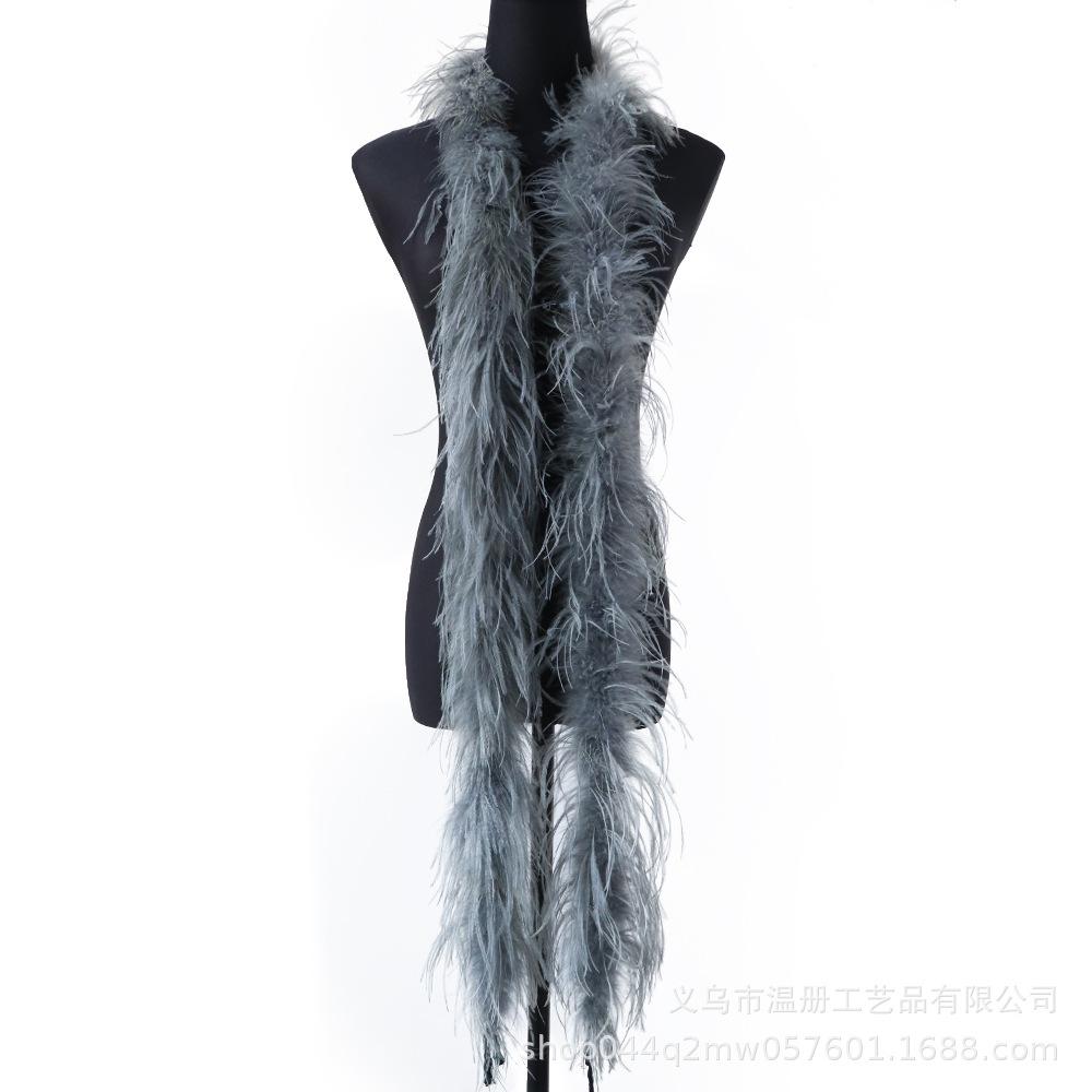 South African Ostrich Hair Top Performance Dress Raw Material Feather Top Diy Hat Scarf Down 2 Meters
