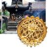 Alloy Craving Censer Incense Burning Flower Base Buddhist Supplies Home Decoration(Golden)