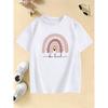 Funny Rainbow Cartoon Print Stylish Design T Shirts Kids Children's T-shirt Boys Girls Summer Spring Casual Top Tee