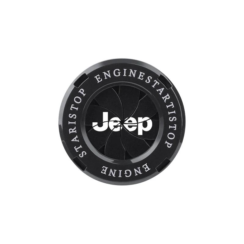 Für Jeep Auto Keyless Start Abdeckung Zündknopf Dekorativer Ring Für Jeep Grand Cherokee Wrangler JK Gladiator Compass Renega