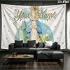 Custom Name,Peter Rabbit Wall tapestry, aesthetic printed fabric blanket, suitable for bedroom, living room, and home decor.