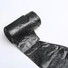 Přenosné černé pytle na odpadky ve stylu vesty, zesílený nový materiál, velká velikost, design s bodovým zlomem pro domácnost.