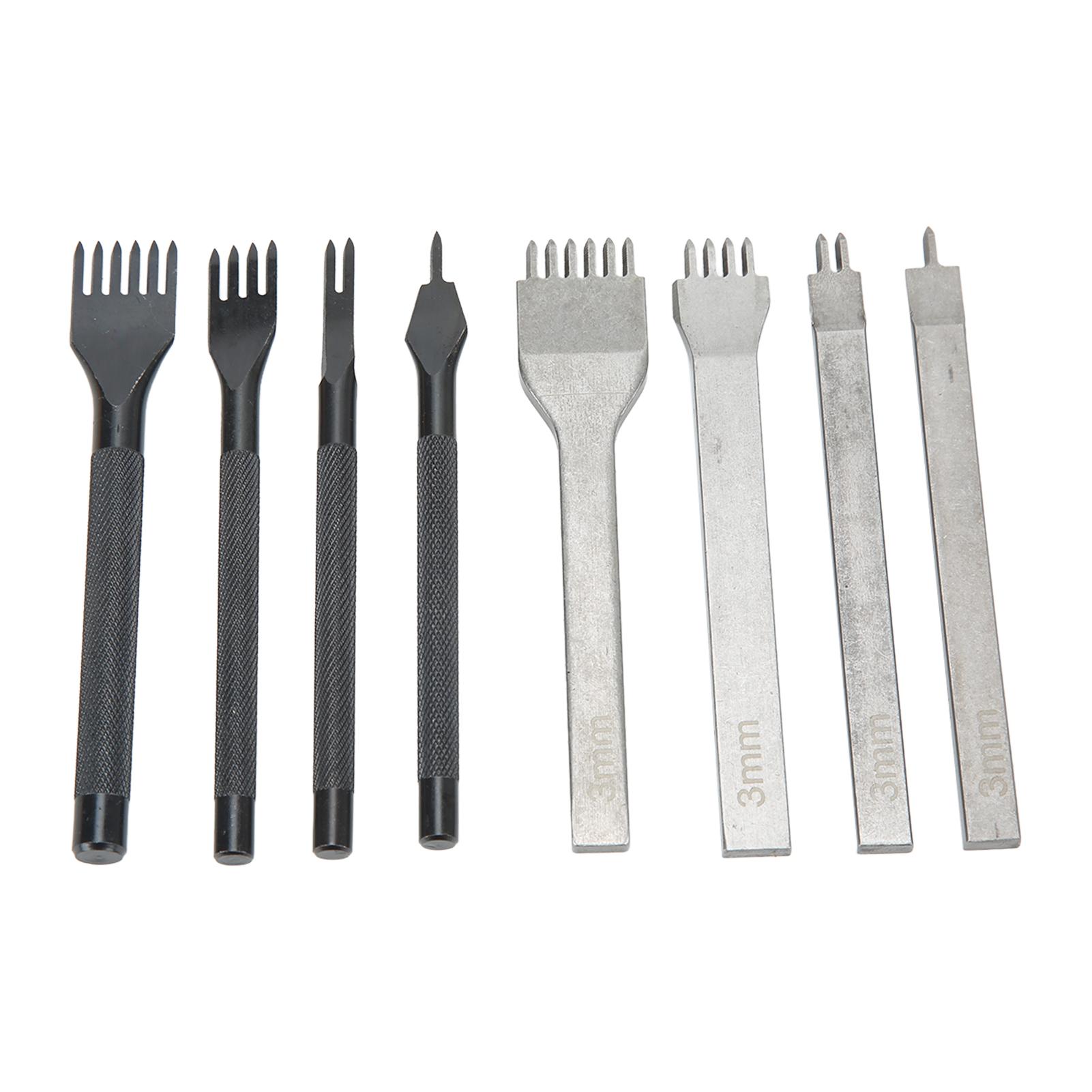 

8 шт. зубчатый дырокол 3 мм режущий 1 зуб 2 зуба 4 зуба 6 зубцов сплав шнуровка дырокол для