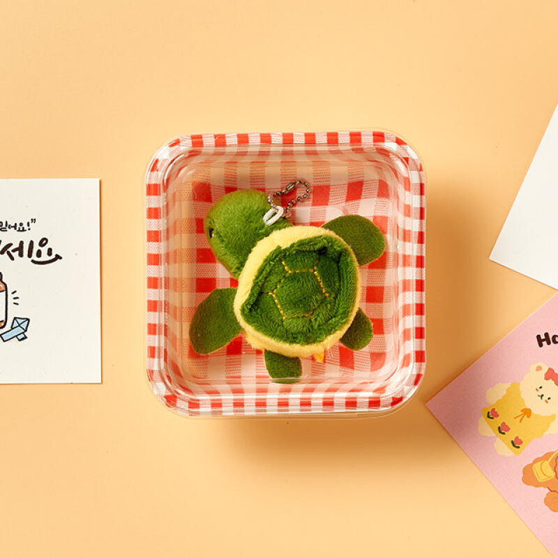 Lucky Turtle Doll Keychain + Message Card + Checkbox Turtle + Checkbox
