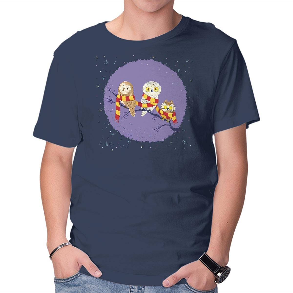 Unisex Crew Neck T-Shirt Owl Post Graphic Short Sleeve Casual Tee XL