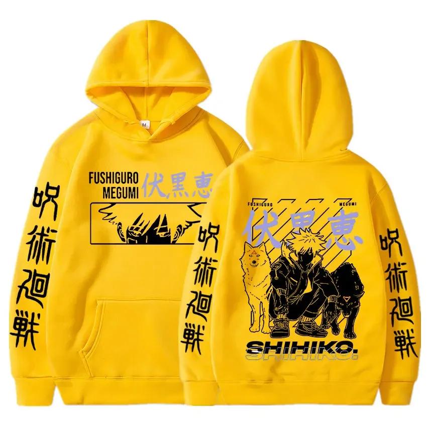 Japanese Anime Jujutsu Kaisen Hoodies Yuji Itadori Cartoon Sweatshirts Kawaii Fushiguro Megumi Graphic Streetwear Men's Hoodies