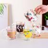 Export Double Cup Real Flower Dried Flower High Borosilicate Glass High Value Milk Cup Juice Cup Coffee Cup