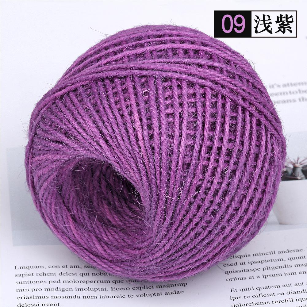 2Mm Three-Strand Hemp Rope, Hand-Packaged Diy Decorative Photo Frame Lanyard Woven Rope, Small Fragrant Green Colored Hemp Thread