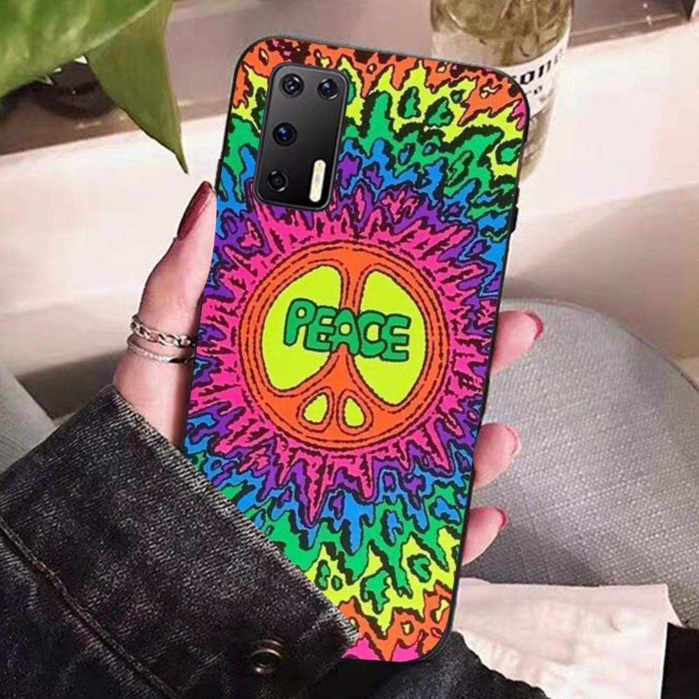 

Psychedelic Art Peace Phone Case For Huawei P 8 9 10 20 30 40 50 Pro Lite Psmart Honor 10 lite 70 Mate 20lite Huawei P20 Pro