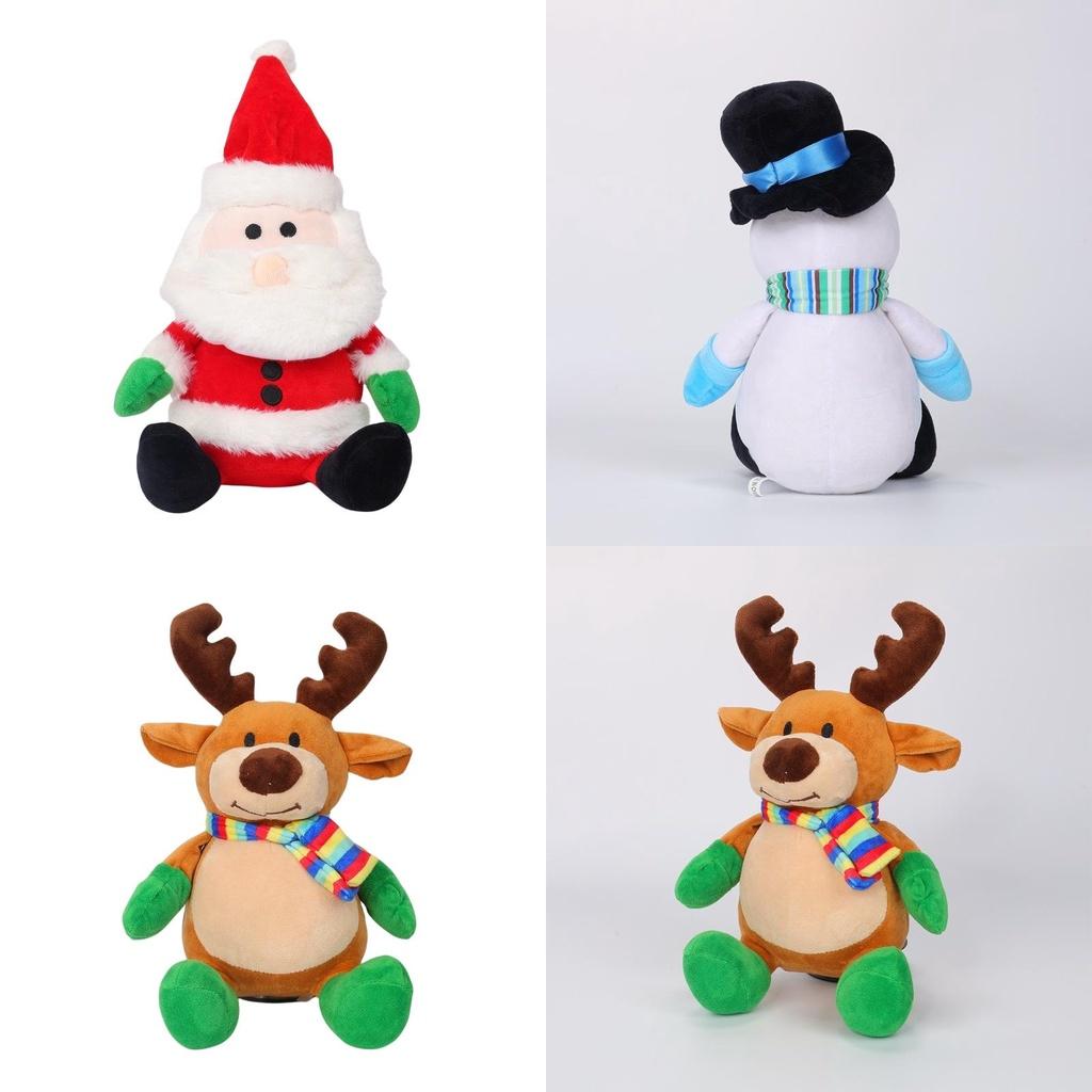 Christmas Santa Claus Plush Toy Cute Reindeer Stuffed Animal Holiday Gift 21cm
