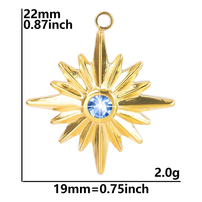 6pcs High Quality Stainless Steel Charm Star Pendants For Jewelry Making Supplies Pentagram Accessories DIY Keychian Charms Bulk