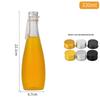 Frosted Transparent Glass Bottle with Sealed Lid for Water, Wine, or Juice
