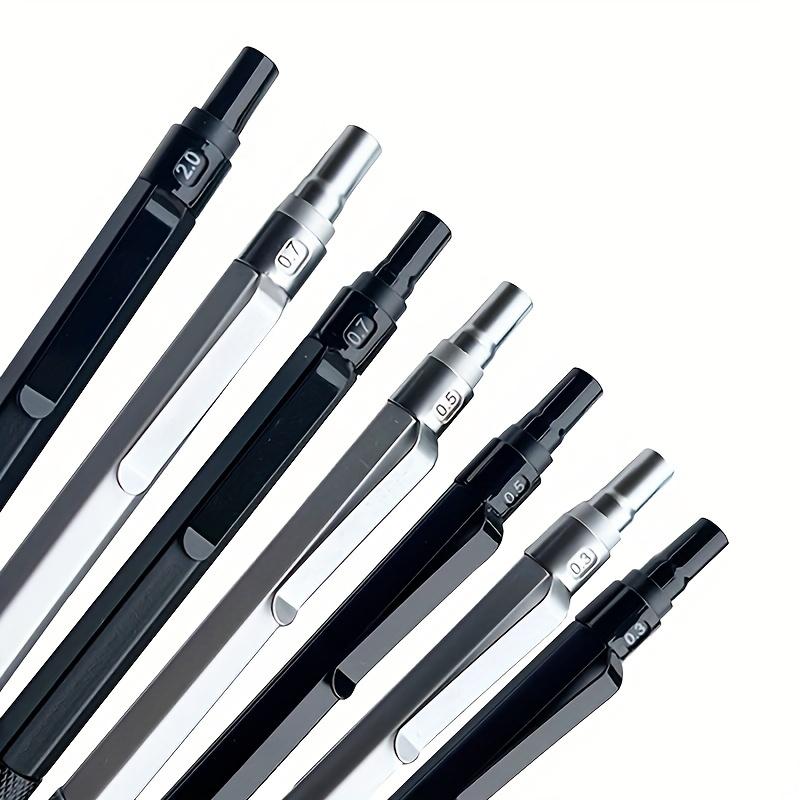 0.5/0.7mm Mechanical Pencil, Low Center of Gravity Metal Drawing Special Pencil, Office Writing Art Supplies Fine Writing Tool