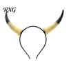 Retro Simulation Horn Headband Halloween Ram Headband, Detachable Devil Headpiece for Hair Accessory Carnival Party, Festival Cosplay Accessory, Stage