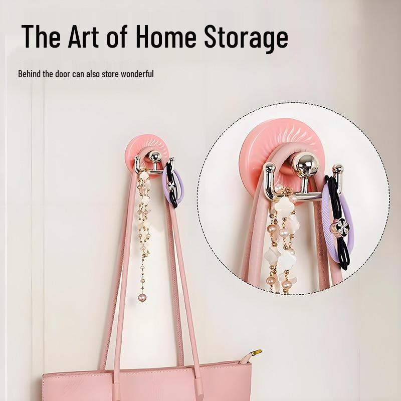 Rotatable Macaron Color Adhesive Hooks for Bathroom & Kitchen