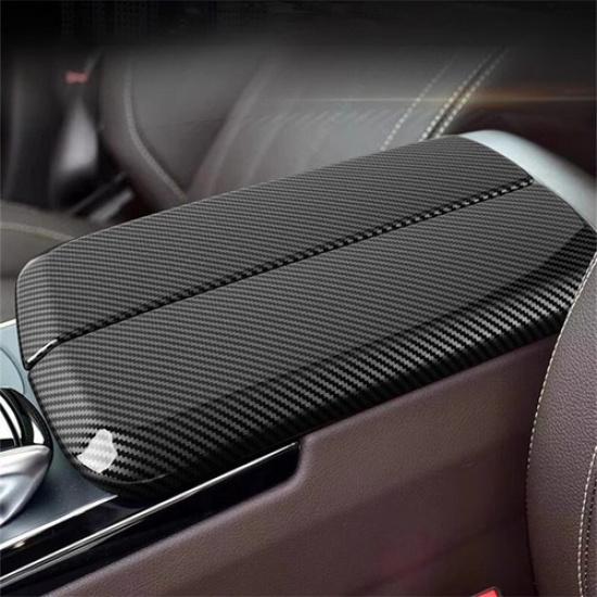 Car Center Armrest Box Panel Cover Carbon Fiber Look For Benz GLS GLE 16 17 18