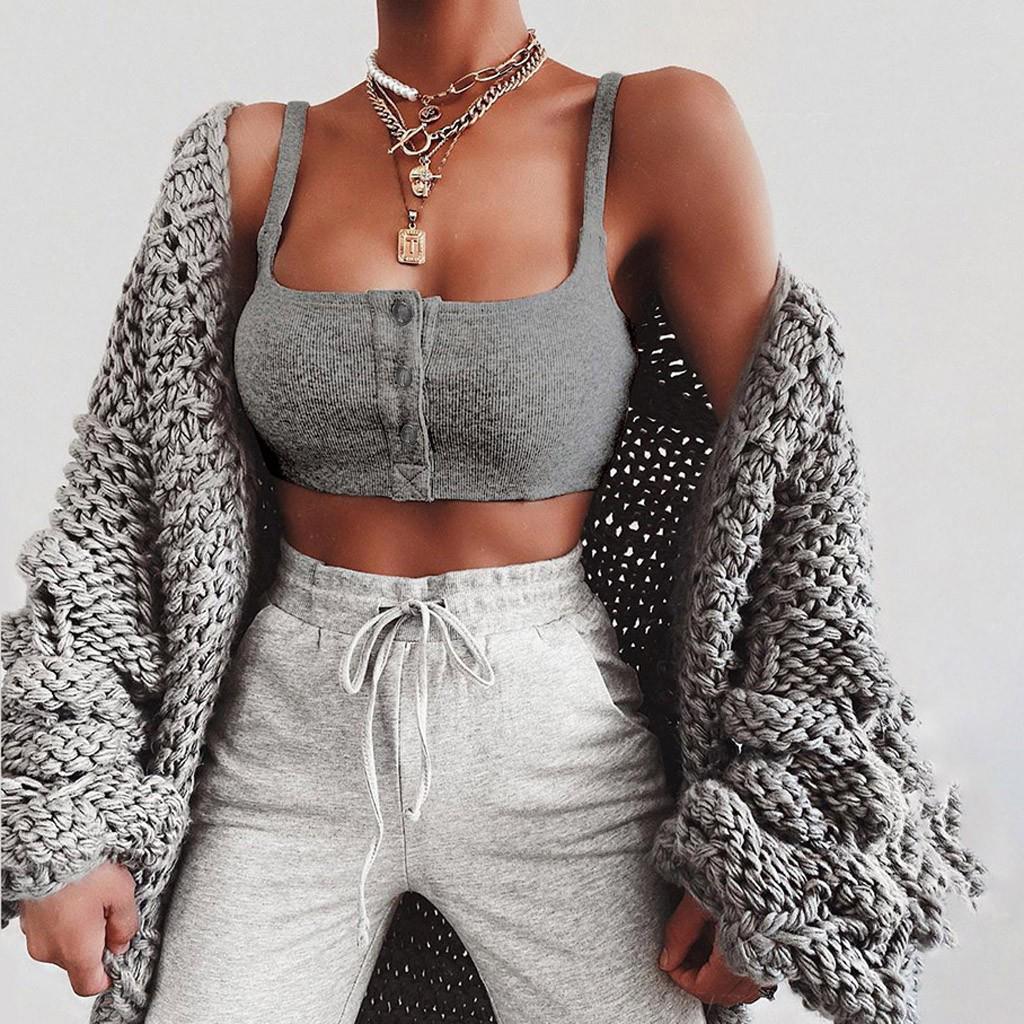 

Женский модный короткий жилет на пуговицах, модный жилет, сексуальные топы без рукавов