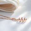 New  Rose Gold Color Geometry Rotate Pendant Necklace For Women Natural Zircon Accessories Bridal Trend Daily Jewelry