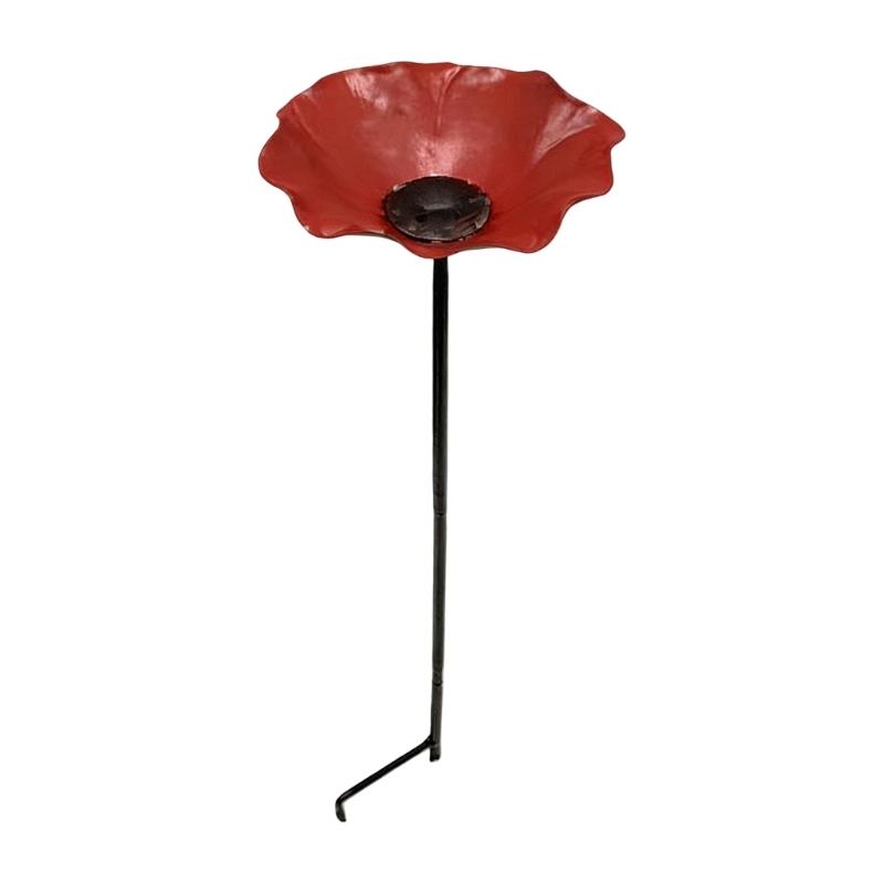 Handcrafted Metal Flower Stake Butterflies Feeder For Garden Decoration Doubles As Bees Watering Station And Bird Bath