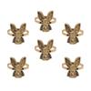 Set of 6 Portable Easter Rabbit Napkin Holders Rabbit Napkin Rings for Easter Thanksgiving and Festival Table Decoration